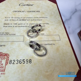 QC Cartier Love Earring (White Gold)