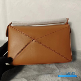 QC Loewe Puzzle Bag in Brown Leather