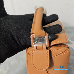 QC Loewe Puzzle Bag in Brown Leather
