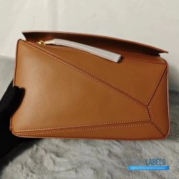 QC Loewe Puzzle Bag in Brown Leather