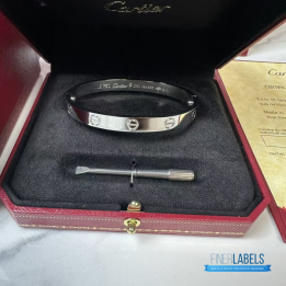 QC Cartier Love Bangle 18 (White Gold)