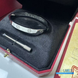 QC Cartier Love Bangle 18 (White Gold)