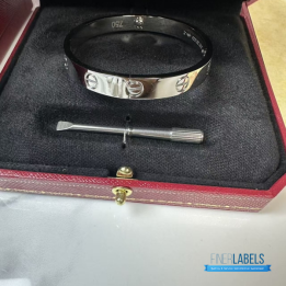 QC Cartier Love Bangle 18 (White Gold)