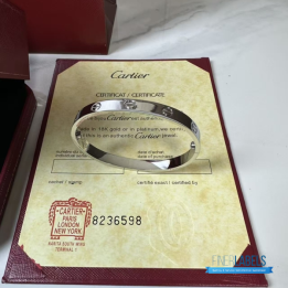 QC Cartier Love Bangle 18 (White Gold)