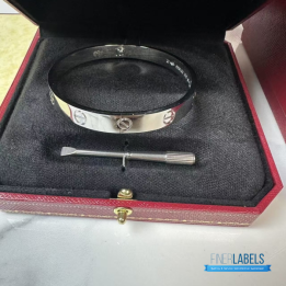 QC Cartier Love Bangle 20 (White Gold)