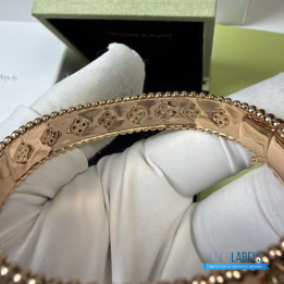 VCA Perlée Clovers Bracelet in 18K Rose Gold with Diamonds