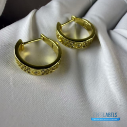 QC Cartier Love Hoop Earrings in yellow gold