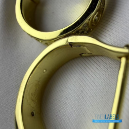 QC Cartier Love Hoop Earrings in yellow gold