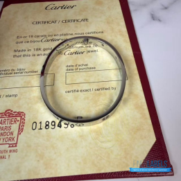 QC Cartier Love Bangle in 18K white gold with diamond