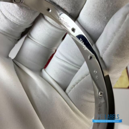 QC Cartier Love Bangle in 18K white gold with diamond