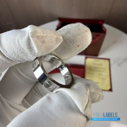 QC Cartier Love Ring in 18k White Gold