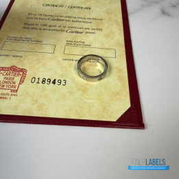 QC Cartier Love Ring in 18k White Gold