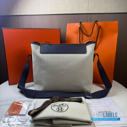 QC Hermès R.M.S 12H Bag in Neutral H Canvas