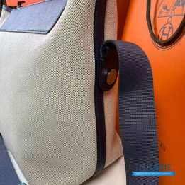 QC Hermès R.M.S 12H Bag in Neutral H Canvas