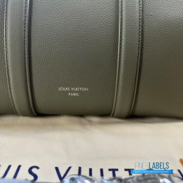 QC LV Georges Tote MM in khaki Grained Calfskin