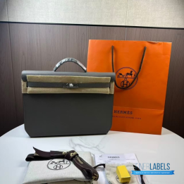 QC Hermès Kelly Dépêches 36 Briefcase in Togo Calfskin