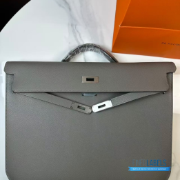 QC Hermès Kelly Dépêches 36 Briefcase in Togo Calfskin