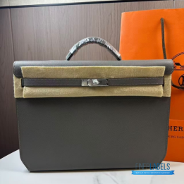 QC Hermès Kelly Dépêches 36 Briefcase in Togo Calfskin