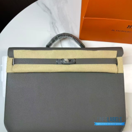 QC Hermès Kelly Dépêches 36 Briefcase in Togo Calfskin
