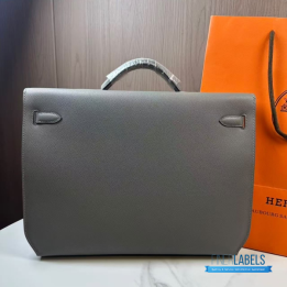 QC Hermès Kelly Dépêches 36 Briefcase in Togo Calfskin