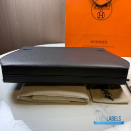 QC Hermès Kelly Dépêches 36 Briefcase in Black