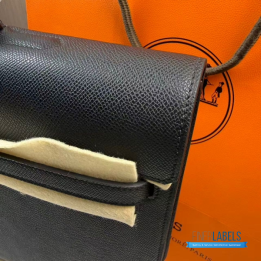 QC Hermès Kelly Dépêches 36 Briefcase in Black