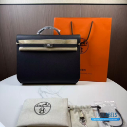 QC Hermès Kelly Dépêches 36 Briefcase in Black