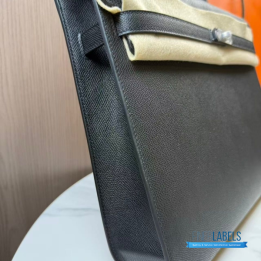 QC Hermès Kelly Dépêches 36 Briefcase in Black