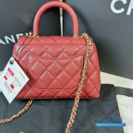 Chanel Quilted Caviar Coco Handle Flap Bag