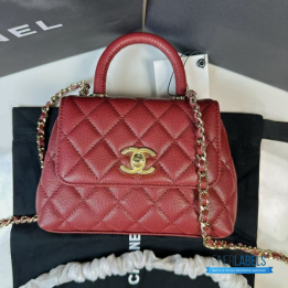Chanel Quilted Caviar Coco Handle Flap Bag