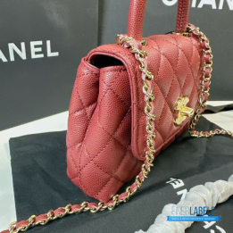 Chanel Quilted Caviar Coco Handle Flap Bag