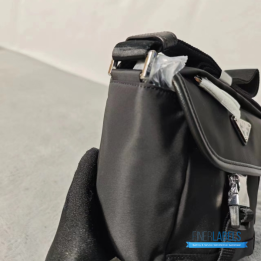 QC Prada Re-Nylon and Saffiano Leather Black Shoulder Bag