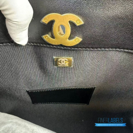 QC Chanel Suede and Quilted Lambskin Shopping Tote