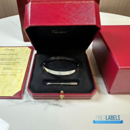 QC Cartier Love Bracelet in 18k White Gold