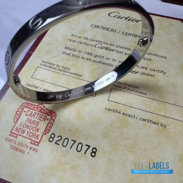 QC Cartier Love Bracelet in 18k White Gold