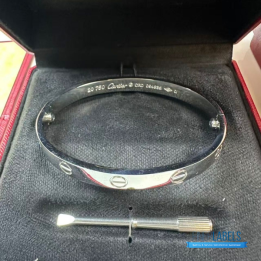 QC Cartier Love Bracelet in 18k White Gold