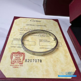 QC Cartier Love Bracelet in 18k White Gold