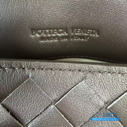 QC BV Intrecciato Leather Back To School Backpack in Dark Brown
