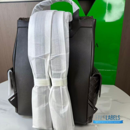 QC BV Intrecciato Leather Back To School Backpack in Dark Brown