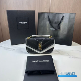 QC YSL Loulou Mini Chain Bag (Black)