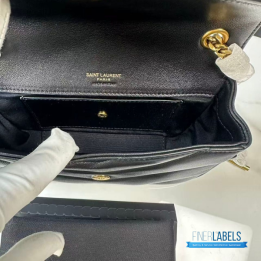 QC YSL Loulou Mini Chain Bag (Black)