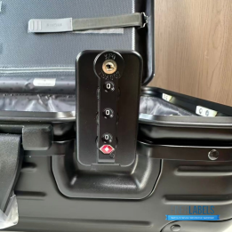 QC Rimowa Original Cabin Black Aluminum Suitcase