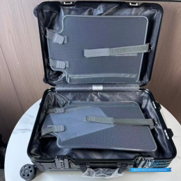 QC Rimowa Original Cabin Black Aluminum Suitcase
