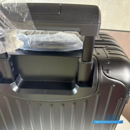QC Rimowa Original Cabin Black Aluminum Suitcase