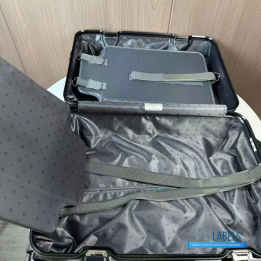 QC Rimowa Original Cabin Black Aluminum Suitcase