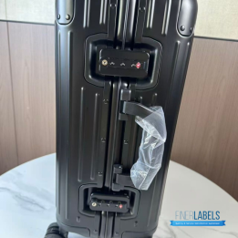 QC Rimowa Original Cabin Black Aluminum Suitcase