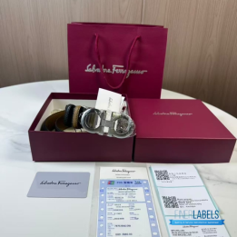 QC Salvatore Ferragamo Reversible and Adjustable Gancini Belt