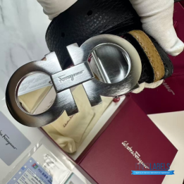 QC Salvatore Ferragamo Reversible and Adjustable Gancini Belt