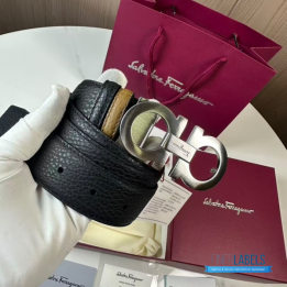 QC Salvatore Ferragamo Reversible and Adjustable Gancini Belt