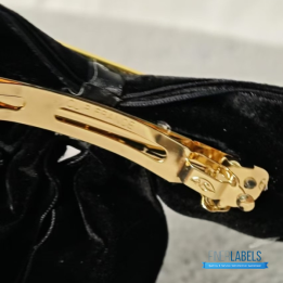 QC Prada Black Velvet Bow Hair Clips